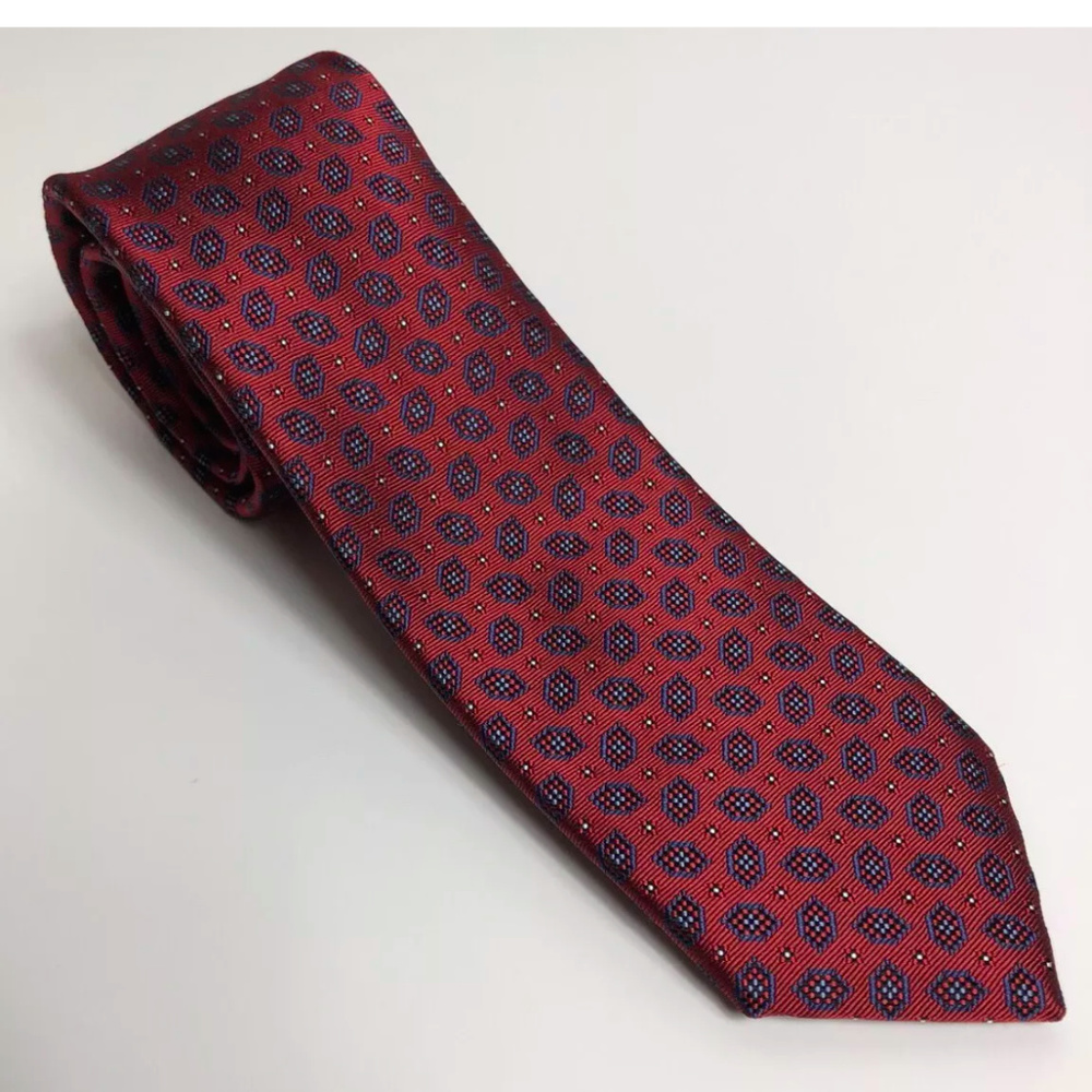 Cole Haan Red Navy Silk Tie